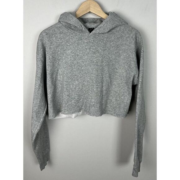 Urban Outfitters Out From Under Gray Crop Hoodie Size Small Cotton Blend Women - Picture 1 of 5